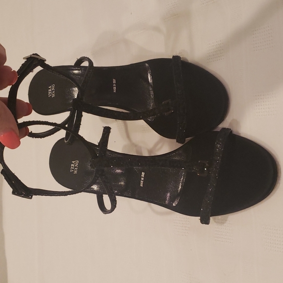 VERA WANG, Sandle Black Evening - Picture 3 of 12